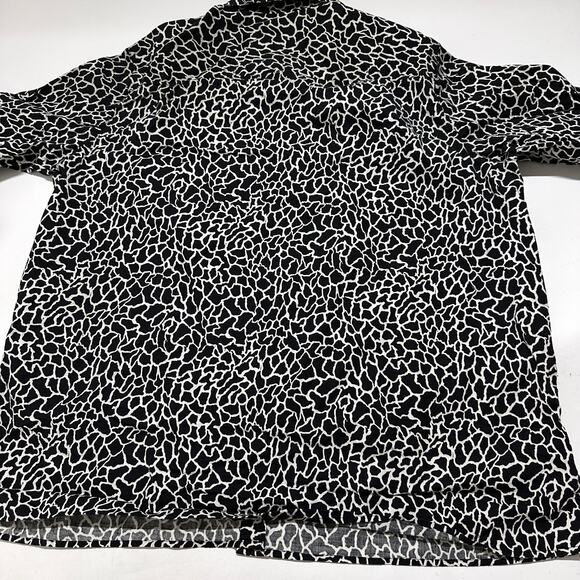Quacker Factory Button Up Shirt Womens Plus 2X Black White Rhinestone Cotton - Picture 4 of 7